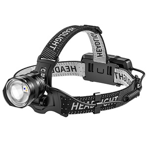 Lampe frontale LED à focalisation variable Smiling Shark, 100-200 m, activée par capteur, haute luminosité, randonnée en plein air, camping - Product Image 2