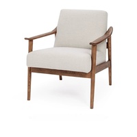 Fauteuil de salon individuel nordique, design moderne, bois de frêne massif, dossier inclinable, durable, meubles de salon