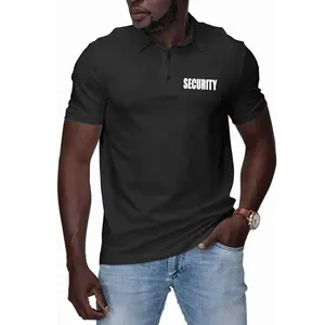Security Event Safety Guard Polo Shirt Front and Back Print Premium Men's Staff Uniform Polo T-Shirt For Summer
