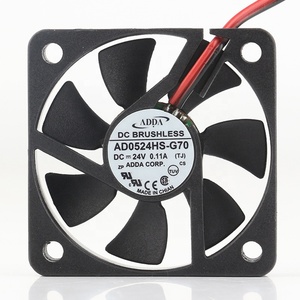 ADDA 5V 12V 48V DC 24V 0.11A AC EC 5010 50X50X10MM 5CM Inversor de 2 hilos Iluminación de escenario Control numérico Ventilador de refrigeración de la AD0524HS-G70 - Product Image 1