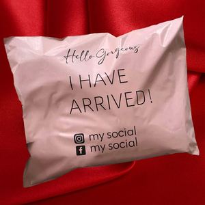 Custom LOGO Pink Mail Poli Recyclable Biodegradable Eco Friendly Poly Shipping Mailer Mailing Courier <b>Bag</b> - Product Image 5