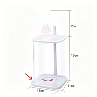 Mini aquarium transparent haut de gamme avec filtration intégrée et lampe LED chauffante pour petits poissons, idéal pour la chambre