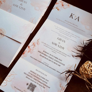 Invitaciones <span class=keywords><strong>de</strong></span> Boda <span class=keywords><strong>de</strong></span> Lujo al Por Mayor, Impresión a Todo Color para Distribuidores Internacionales - Product Image 5