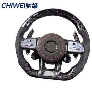 Volant sport en cuir et fibre de carbone personnalisé pour Mercedes Benz pour les classes C/<span class=keywords><strong>E</strong></span>/S/G W204/W205/W222 & G500/G55/G63/S500 - Product Image 3