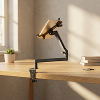 Support de bureau flexible et réglable de haute qualité avec pince pour téléphone et tablette, support de montage en aluminium long pour iPad compatible