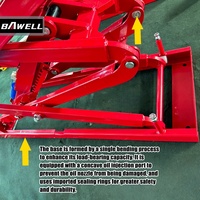 Elevador Hidráulico Ultrafino de Cuatro Cilindros para Autos, Elevador de Tijera de Elevación Completa, Certificado CE, Plataforma de Acero de 25 mm, Perfil Bajo