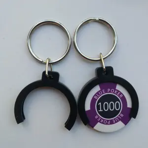 ABS poker chip keychain