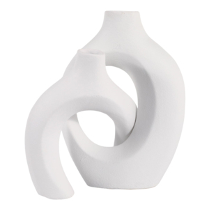 Vaso in ceramica astratto a incastro in gres per decorazioni da soggiorno, camera da letto, ufficio e tavolo - Product Image 1