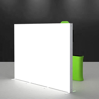 Stand d'exposition portable SEG 10x10 pieds, toile de fond droite rétroéclairée par LED