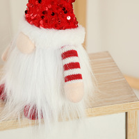 Décoration de Noël Lumineuse : Poupée Sans Visage avec Chapeau Pailleté pour Vitrine et Décoration Intérieure OEM/ODM