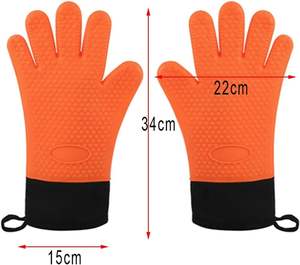 Guantes de silicona para horno, aptos para alimentos, para barbacoa, microondas y cocina - Product Image 4