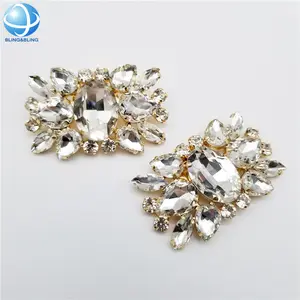 Strass cristal amovible, 1 pièce, gemmes métalliques, décorations de chaussures, broche bijoux