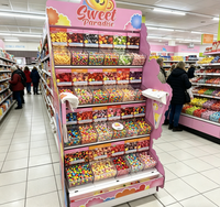 ECOBOX Bacs de présentation en vrac pour fruits secs, bonbons, noix, céréales, bonbons gélifiés – Bacs alimentaires en plastique à piocher et mélanger pour les magasins