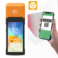 Android 13 4G 5,5 ''FHD Pantalla táctil Handheld Pos 2450mAh OEM 2 + 32GB NFC/WIFI/BLUETOOTH Terminal móvil Pos con impresora