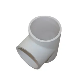 High Thermal Shock Resistance Clay Ceramic Tee Pipe Alumina Casting Tee Tube Factory