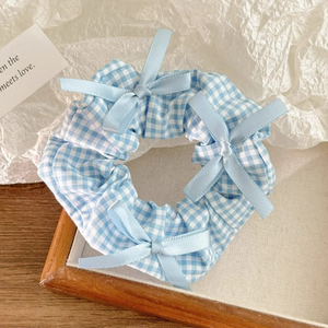 Coleteros con Volantes <span class=keywords><strong>de</strong></span> Encaje, Lazos Florales y Cuadros, Decoración para el Cabello para Mujeres y Niñas - Product Image 6