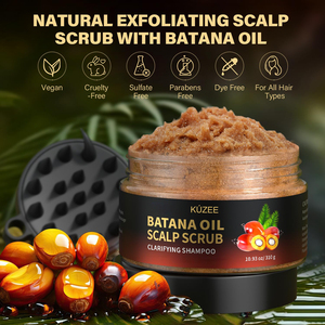 Champú Exfoliante 2 en 1 para el Crecimiento del Cabello con Aceite de Batana y Romero, Tratamiento para el Cuero Cabelludo, Exfoliante para <span class=keywords><strong>la</strong></span> <span class=keywords><strong>Caspa</strong></span>, Seco y con Picazón - Product Image 3