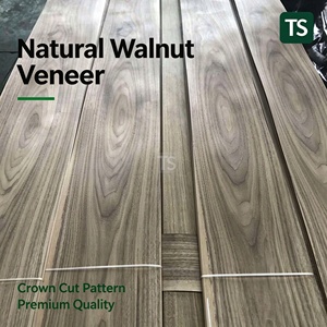 Chapa de Madera de Nogal Negro Natural, Corte Corona, 0.25mm-0.6mm, para Puertas de Gabinetes y Paneles de Pared - Product Image 1