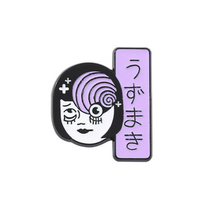 Pin de esmalte de cómic de terror <span class=keywords><strong>Tomie</strong></span> Girl Mia Wallace, insignia ovalada y rectangular galvanizada, accesorio para bolso - Product Image 5