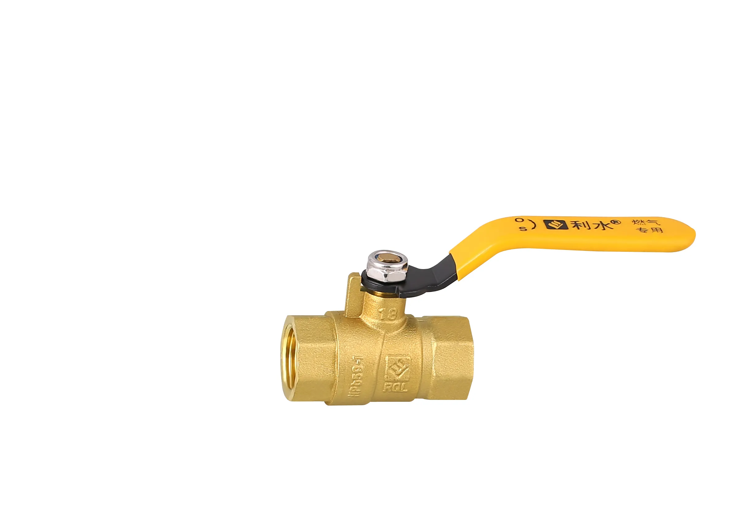 Lishui 3/4 inch chất lượng cao xử lý màu vàng van điều khiển khí Brass Ball valve cho gas gas van