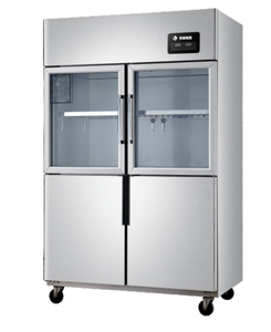 Réfrigérateur commercial à grande capacité avec porte en verre transparent, réfrigérateur de cuisine en acier inoxydable à vendre - Product Image 4