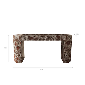 Mesa Consola de Mármol Acanalado Ballagio Rosso Levanto de KUMUSI FURNITURE - Product Image 3