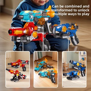 Pistola de Juguete Transformable 3 en 1, Estilo Mecha, Lanzador Neumático Manual con Diseño de Mecha Transformable - Product Image 5