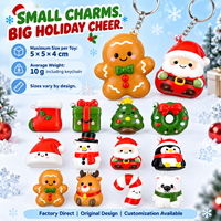Lot de 12 jouets anti-stress en mousse PU souple de Noël, porte-clés à remontée lente, unisexe, vente en gros OEM/ODM Jiangsu