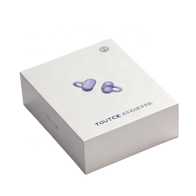 Custom Logo Luxury White Rigid Cardboard Gift Packaging Box for Wireless Earbuds Headphones Electronic Products