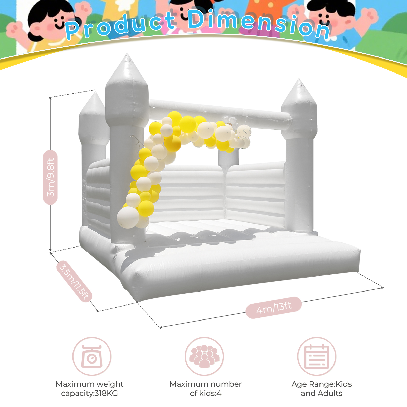 Bianco13X 11,5X10FT/4x3,5x3m