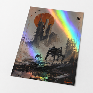 Affiches d'art métallisé personnalisées style Wasteland pour Anime/<span class=keywords><strong>Manga</strong></span>, illustrations holographiques, merch vidéo jeu/film, fanart Holo - Product Image 2