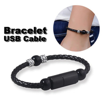 EONLINE 3D UV OEM 22CM Creative USB Charger Data Sync Cable Bracelet Wrist Band pour Android Type-C pour Samsung xiaomi