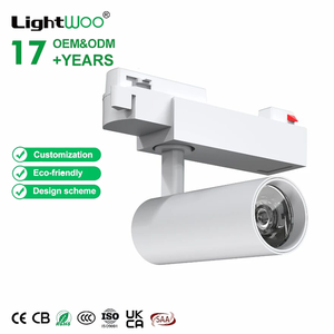 หัวไฟติดราง LED 4 สาย 3 เฟส เลือก CCT ได้ 3 ค่า CCT สำหรับร้านค้าปลีกมืออาชีพ ไฟสปอตไลท์สำหรับร้านแฟชั่น โชว์รูม - Product Image 1