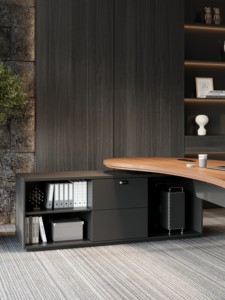 Bureau <span class=keywords><strong>de</strong></span> direction en bois massif, durable, moderne, luxueux, haut <span class=keywords><strong>de</strong></span> gamme, usage commercial, origine Guangdong Chine 2026 - Product Image 5