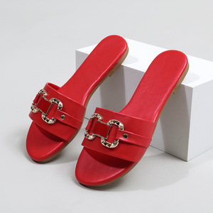 Nouvelles sandales plates tendance pour femmes, chaussures <span class=keywords><strong>de</strong></span> créateur populaires <span class=keywords><strong>de</strong></span> haute qualité à bout ouvert avec boucle - Product Image 6