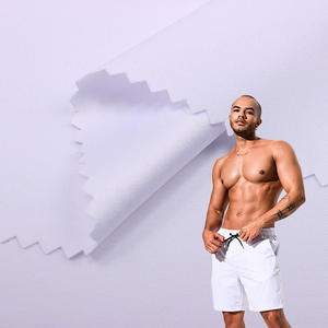 ผ้าโพลีเอสเตอร์รีไซเคิลผ้าซาตินผิว<span class=keywords><strong>สี</strong></span>พีชพร้อมผ้าไหมเทียมสำหรับกางเกงขาสั้นชายหาด - Product Image 1