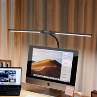 Lampe de bureau LED grande surface, lampe de table ultra-longue de 62 cm à surface lumineuse pour la protection des yeux, idéale pour la maison, le bureau, l'étude et la lecture