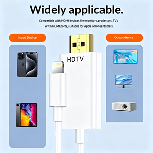 Câble de conversion <span class=keywords><strong>AV</strong></span> pour la mise en miroir de l'écran, aucune alimentation externe nécessaire, haute définition, compatible avec [Appareils Spécifiques] - Product Image 3