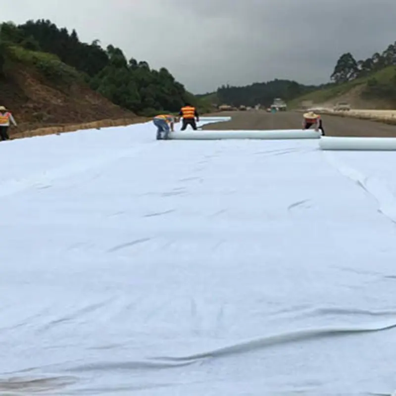 Geotextile โพลีเอสเตอร์ Geotextile Pet Nonwoven เข็มเจาะประสิทธิภาพสูง