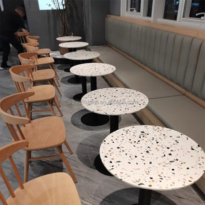 Juego de Mesa y Sillas de Mármol con Diseño Moderno para Comedor, Cafetería, Pastelería, Tienda de Té con Leche, Conjuntos de Restaurante - Product Image 5