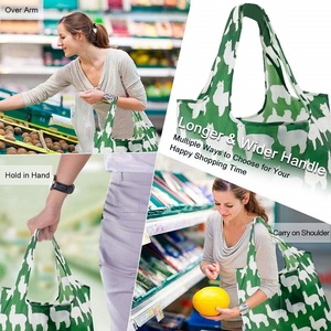 Bolsa de Compras Plegable con Estampado Floral, Resistente, Reutilizable, con Asa Larga y Ancha, Lavable a Máquina, Ecológica, para Supermercado - Product Image 4