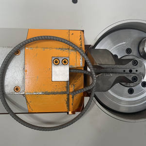 Dobladora automática de estribos de barras de refuerzo CNC para construcción de puentes 80 m/min Alimentación 360 ° Rotación Procesamiento de doble barra Núcleo PLC - Product Image 3