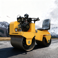 Offre Spéciale FURD Compacteur Vibratoire à Double Tambour avec Moteur 5.4HP/9HP et Pompe Hydraulique pour Mini-Compacteur d'Asphalte et Construction Routière