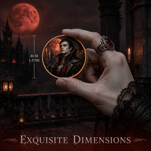 Pièce Commémorative <span class=keywords><strong>Vampire</strong></span> Héritage de Minuit - Pièce de Cuivre de Collection 40mm - Pièce d'Art Gothique Dracula pour Cadeau et Décoration - Product Image 2