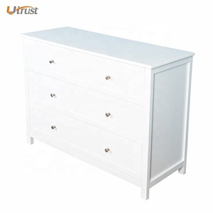 Commode de rangement <span class=keywords><strong>à</strong></span> 3 tiroirs, commode de chambre <span class=keywords><strong>à</strong></span> coucher, <span class=keywords><strong>meuble</strong></span> de rangement, nouveau design, en blanc mdf, 3 tiroirs - Product Image 2