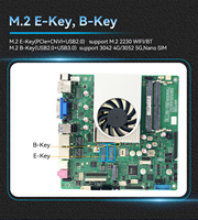 Industrielles Mini-ITX-Motherboard Intel Core Ultra 14. Generation 2x DDR5 96GB 2x GbE LAN M.2 Key B E M Win11 Motherboard