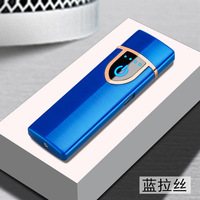 USB Rechargeable Électronique Double Arc Allume-cigare Coupe-Vent Sans Flamme Métal Conception Nouvelle Technologie