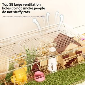 Gabbia per criceti Golden Bear in plastica, extra large, di lusso, completamente trasparente, traspirante, ampio spazio, per uso interno. - Product Image 2