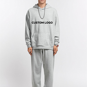 Sweat à capuche imprimé en coton français 100 % premium avec logo personnalisé, coupe ample, style streetwear, imperméable - Product Image 1