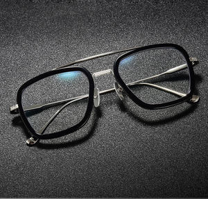 กรอบแว่นตาโลหะคุณภาพสูงระดับท็อป ดีไซน์<span class=keywords><strong>อเวน</strong></span>เจอร์ส ไอรอนสไปเดอร์แมน ป้องกันแสงสีฟ้า สไตล์เอนด์เกม โทนี่ สตาร์ค สตีมพังก์ - Product Image 2